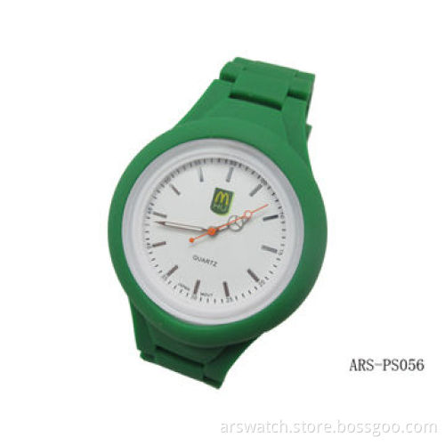 Silicone strap plastic watches in Japan quartz movement, CE & RoHS certificates